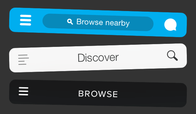 Hamburger menus